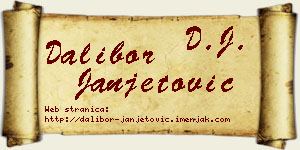 Dalibor Janjetović vizit kartica